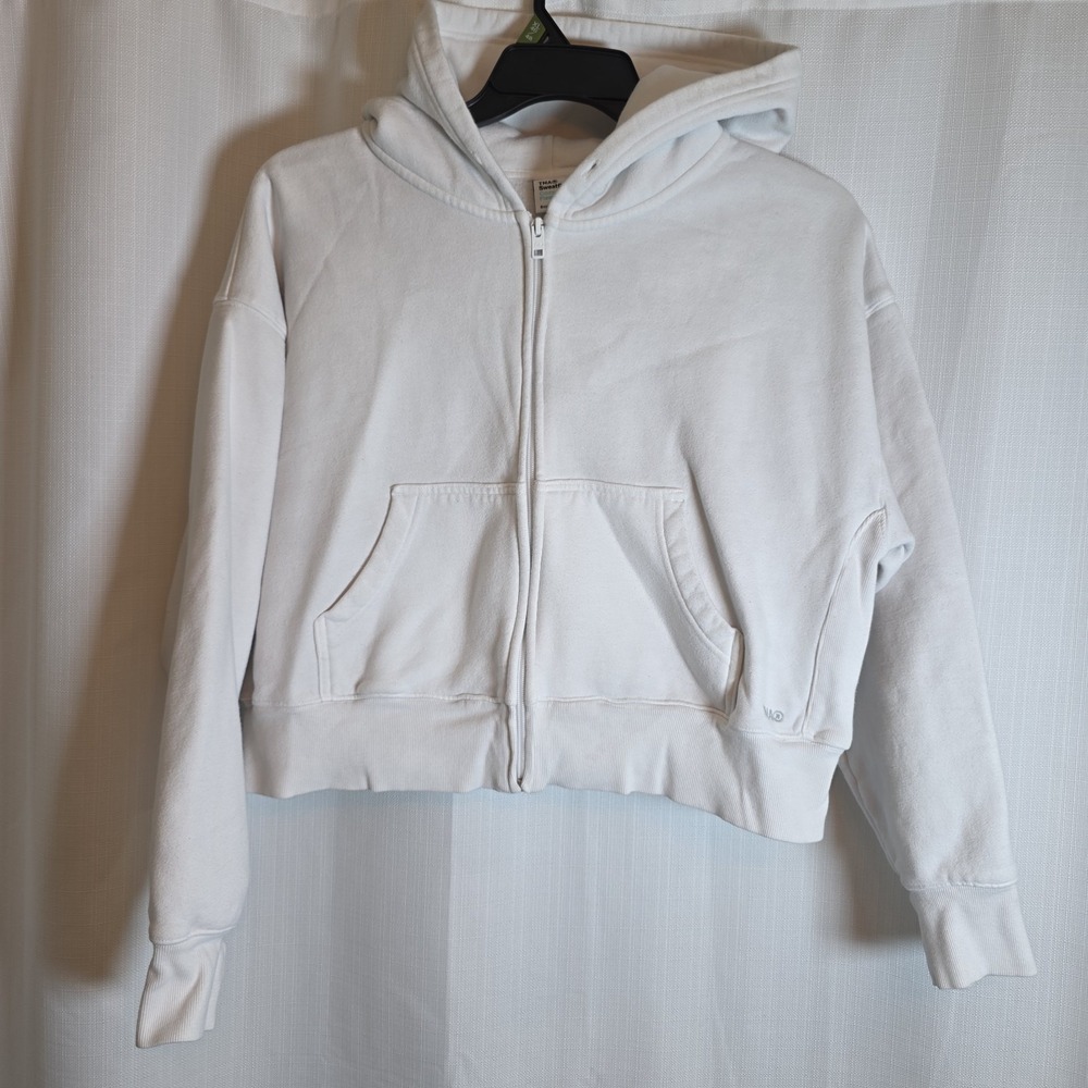 Aritzia TNA Cozy Sweatfleece Boyfriend Fit Boxy Zip Hoodie Women's L